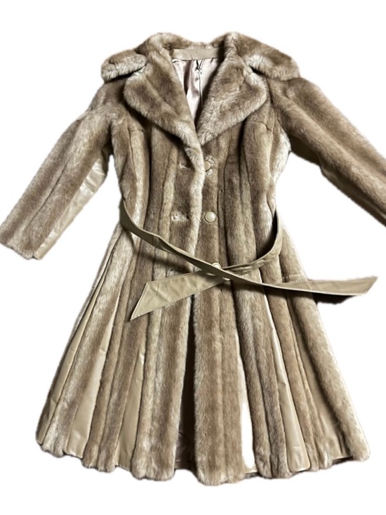 Jet Set California ~ Women’s Size 12 ~ Vintage (1970’s) ~ Dress Fur Coat ~ New - Picture 2 of 16